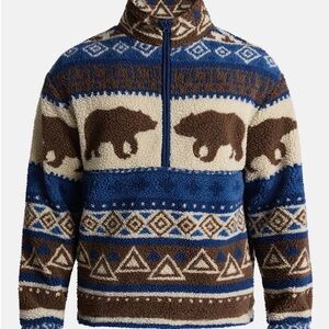 Blue and Brown Bear Pattern Sweater